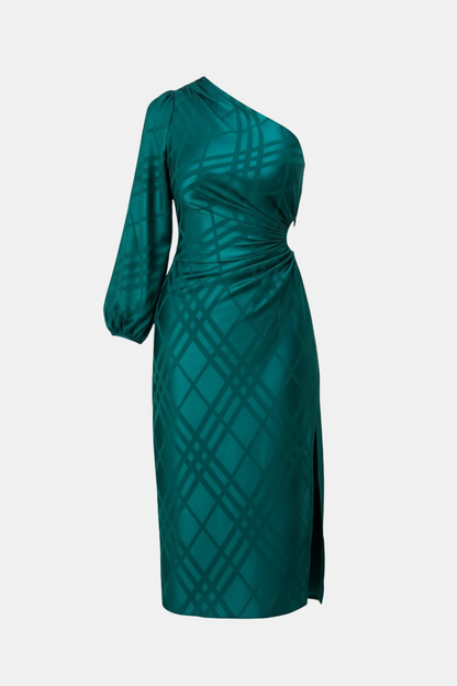 VESTIDO ASIMETRICO JACQUARD