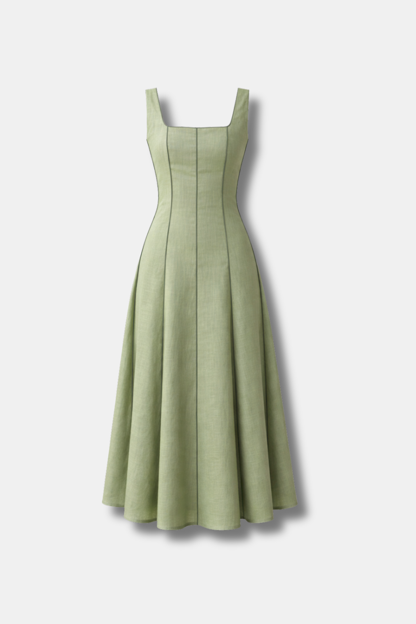 VESTIDO FLORA LINO VERDE MENTA
