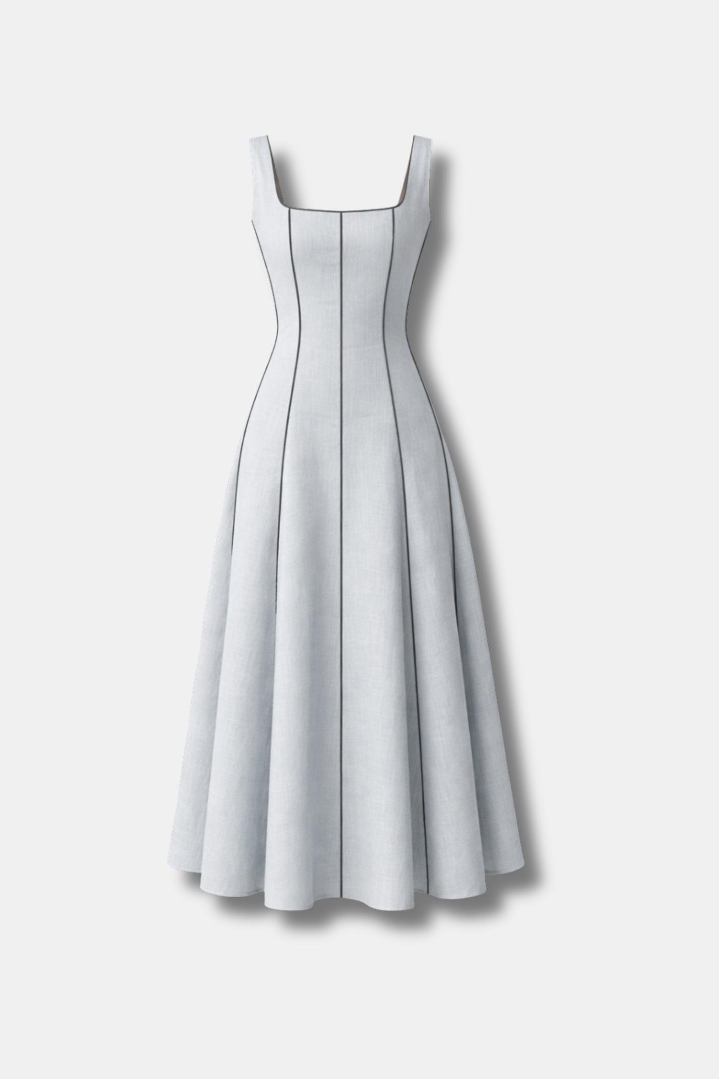 VESTIDO FLORA LINO AZUL CLARO