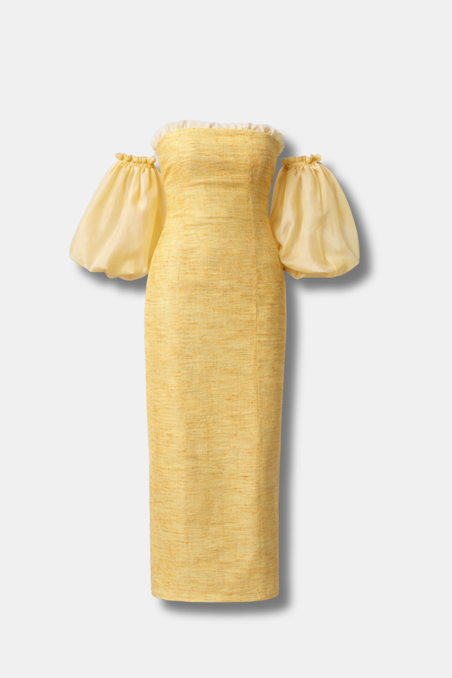 VESTIDO ESMERALDA AMARILLO SEDA