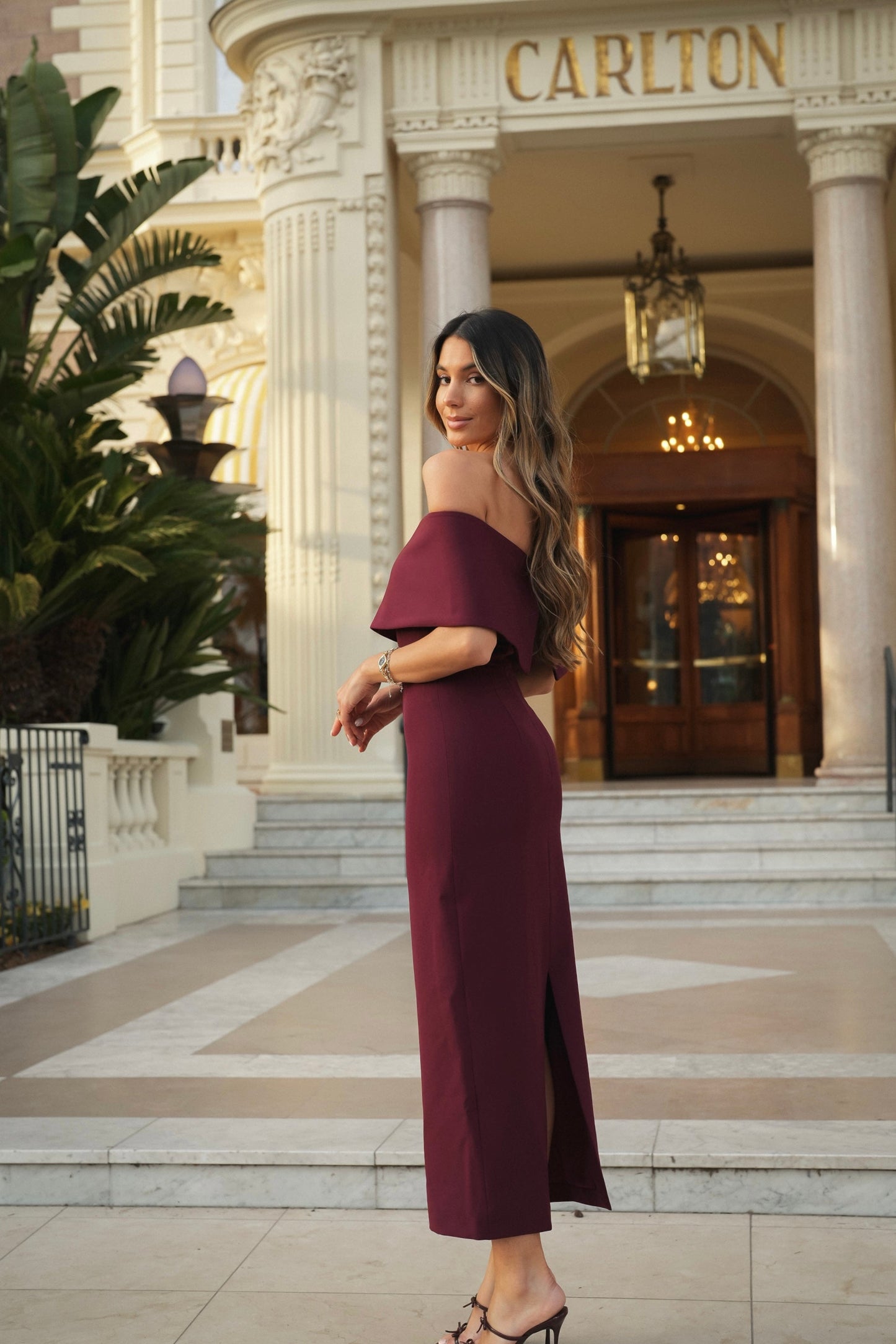 VESTIDO VELERO GRANATE