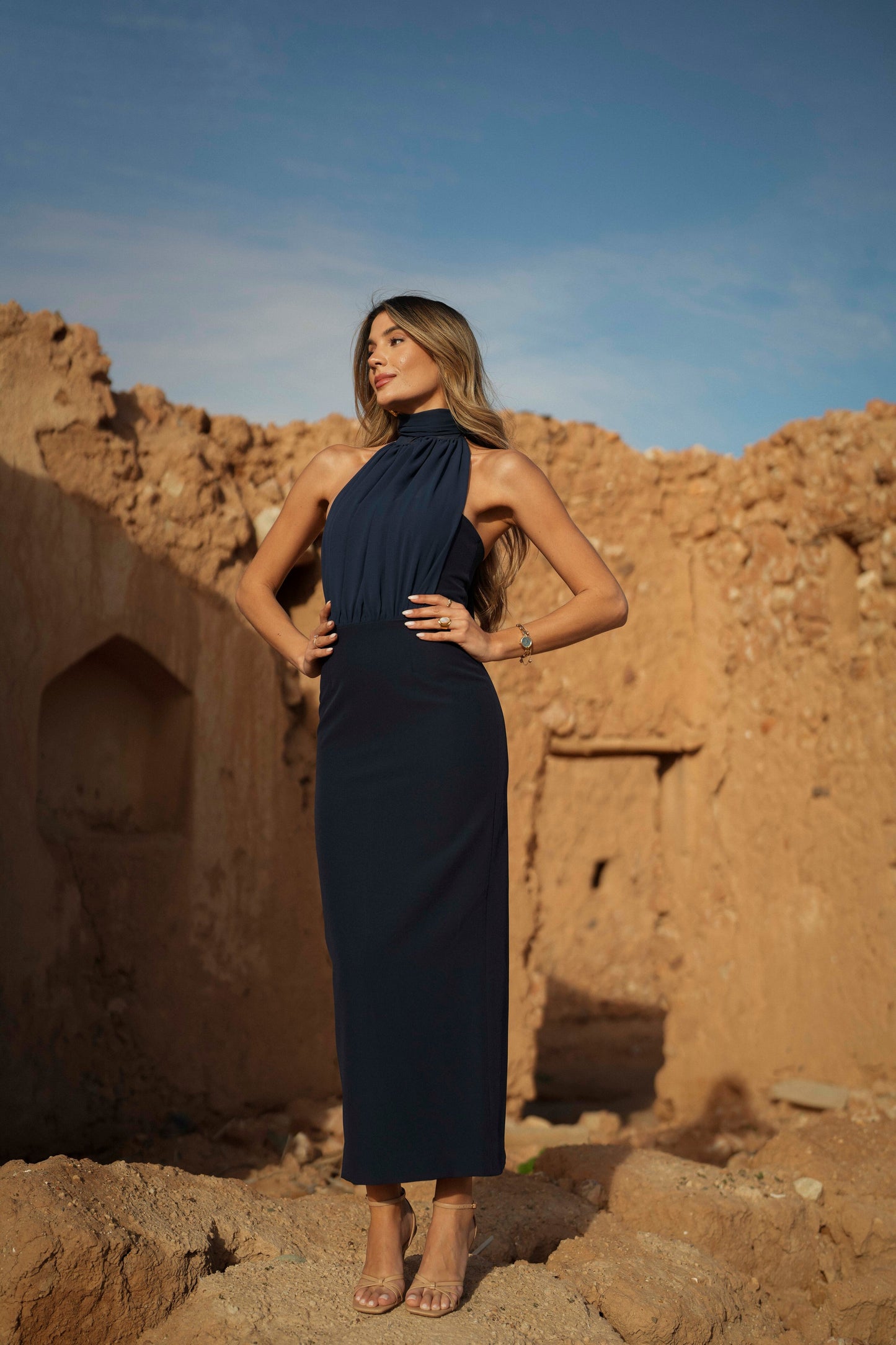 VESTIDO MANUELA AZUL MARINO