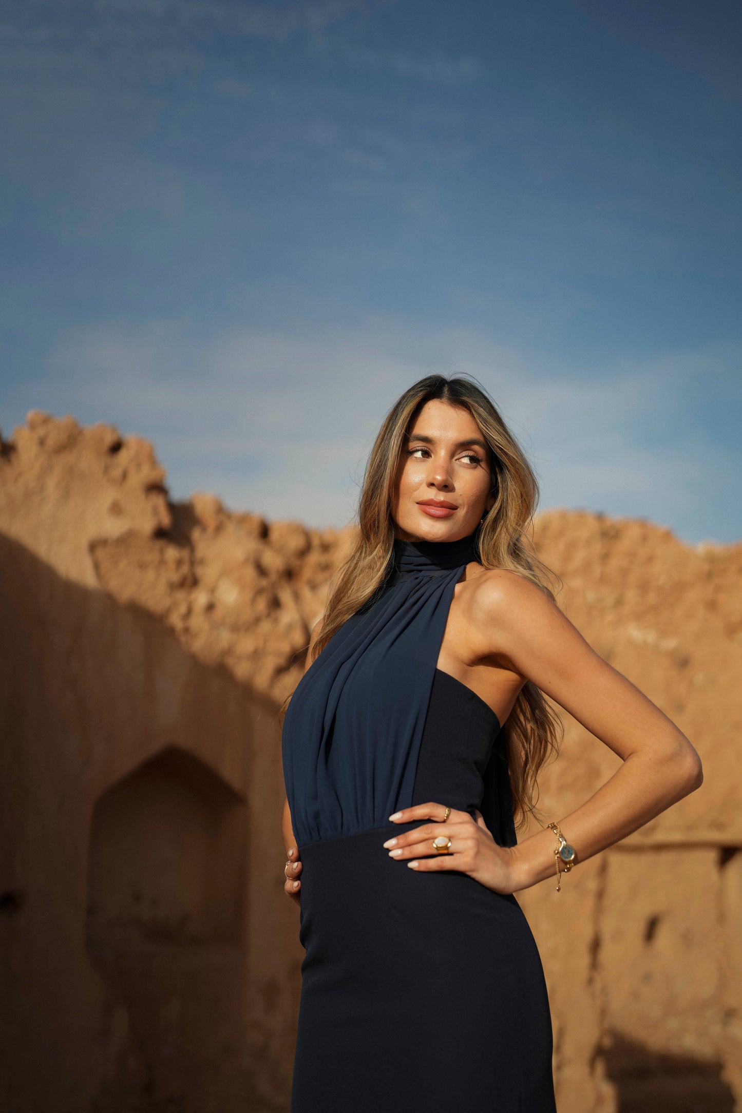 VESTIDO MANUELA AZUL MARINO