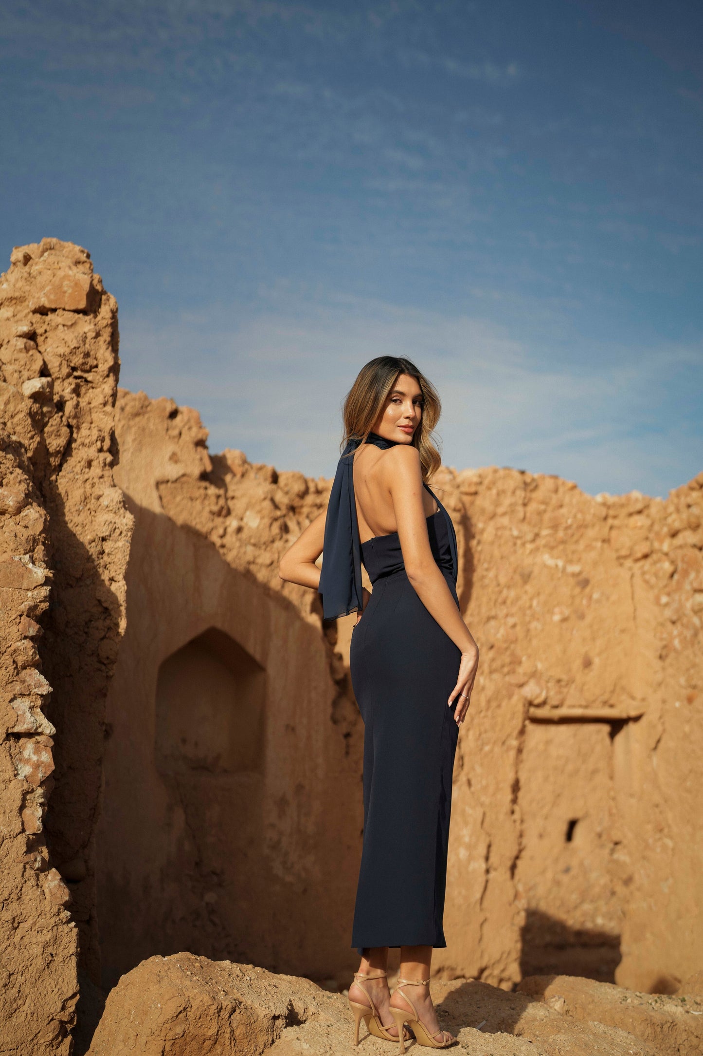 VESTIDO MANUELA AZUL MARINO