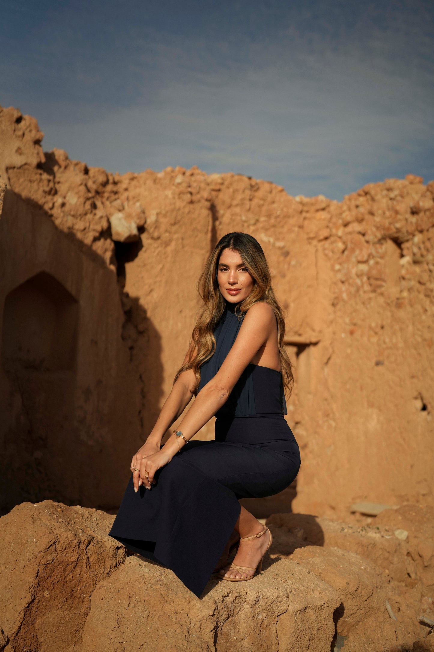 VESTIDO MANUELA AZUL MARINO