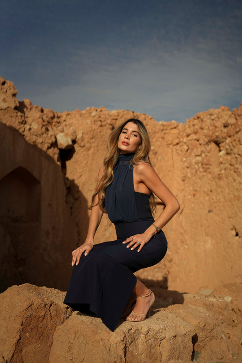 VESTIDO MANUELA AZUL MARINO