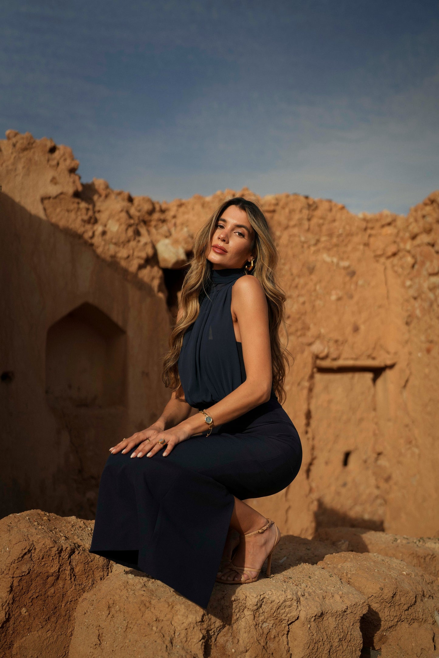 VESTIDO MANUELA AZUL MARINO